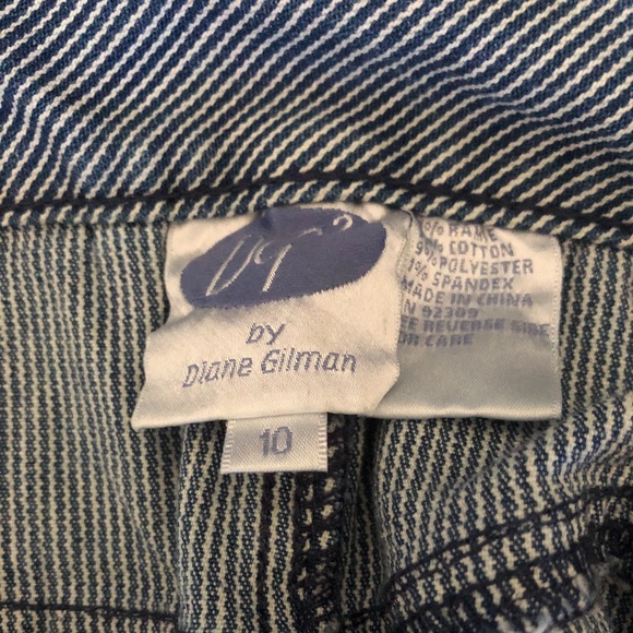 Diane Gilman Striped blue denim - Picture 3 of 3